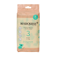Marquise Crawler Eco Nappies Size 3 (6-11kg), Hypoallergenic, Eco-Friendly Materials, White with Pattern, 6 Pcs/Pack