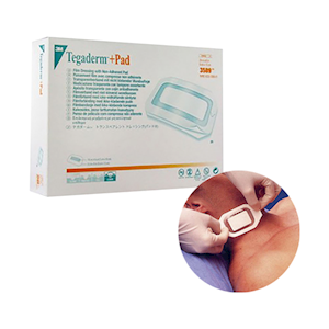 3M Tegaderm Transparent Film Island Dressing, Absorbent, with Non Adherent Pad, 9 x 15cm, 25 Pieces/Box Box