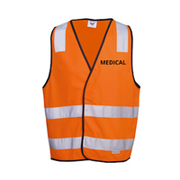 Holyshirt Medical Hi-Visibility Safety Vest, 100pct Polyester, Day and Night, Double Extra Large, Orange, Each Each