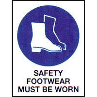 Sign 'foot Protection' Metal 225x300mm Each