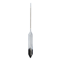 Carlton Alcohol Hydrometer, 0 to 10, 0.2pct at 20degC, 335mm, Glass, Each Each