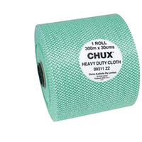 Chux Heavy Duty Cloth, 30cm x 300m, Perforated, Green, 1 Roll/Carton Carton