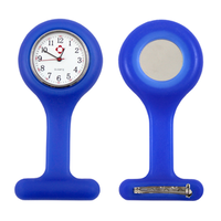 Nurse FOB Brooch Pocket Watch Quartz Movement, Silicone Blue Each