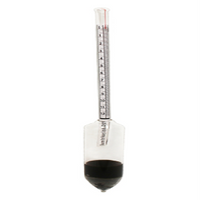 Short Baume Hydrometer 0 To 10Sht 250mm Length, Each Each