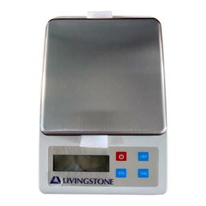 Livingstone Portable Scale, 5200 Grams Capacity, 1 Gram Readability, 140 x 135mm Stainless Steel Pan, Each Each