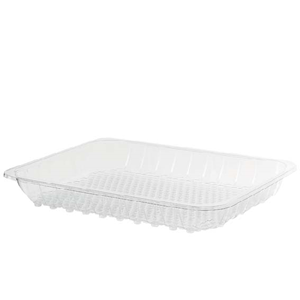 Castaway Polyethylene Terephthalate (PET) Trays, 11 x 9 Inches (25.5 x 20.5 x 3.4cm), Food Grade, Recyclable, Clear, 220 Pieces/Carton Carton