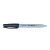 MONAMI FIBRE TIPS FINELINER .4MM BLACK 12/PK Pack