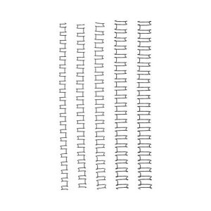 WIRE BINDING COILS 14MM BLACK 21LOOP 100/BX Box