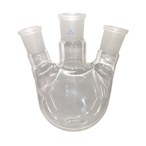 Glassco Flask, Round Bottom, 1000ml, Three Neck, 29/32 Socket 29/32 Side Sockets, Borosilicate Glass, Each Each