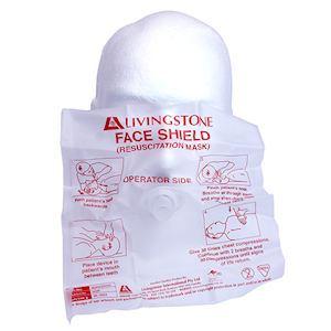 100X 'Livingstone' Face Shield Resuus. Mask) Each