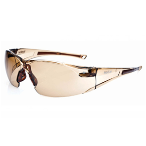Bolle Safety Glasses, Rush Twilight, Sepia Lens, Each Each