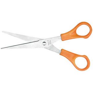 Office Household Scissors with Durable Recyclable Plastic Handle, 15cm, Straight Each