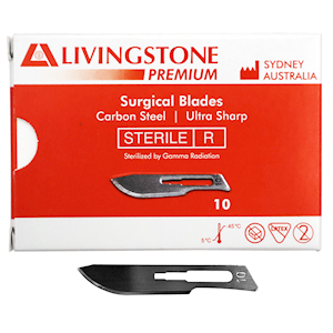Out of Date, Liv Premium Surgical Scalpel Blade, Carbon Steel, Size 10, 100/BX, Original Unopened Condition, Price Discounted, While Stocks