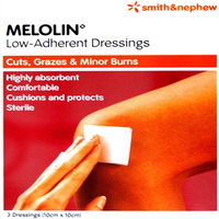 Melolin Low-Adherent Dressing, 10 x 10cm, Sterile, 100/Box Box