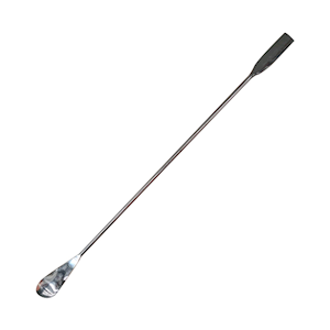 Livingstone Spatula, 17mm Spoon and 11mm Flat End, 300mm Total Length, Stainless Steel, Each