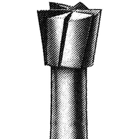 SSW 33 1/2 Tungsten Carbide Burs, Inverted Cone, ISO 010001 #6, Right Angle, Plain Cut, Made in UK, Each Each