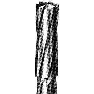 SSW 7572 Tungsten Carbide Burs, Flat Fissure, ISO 107 #10(2), Friction Grip Finishing, Made in UK, Each Each