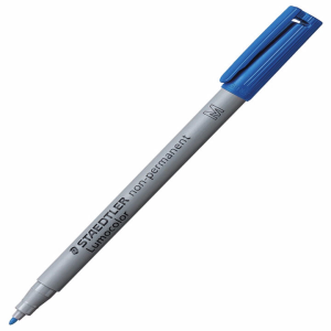 LUMOCOLOR PEN NON-PERM. MED. 315 BLUE 10/BOX Box