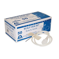 Scalp Vein Set 25 Gauge 30cm. 100/Pack Pack