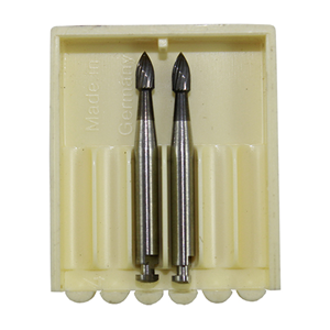 BUSCH46 Tungsten Carbide Burs, Flame Right Angle, Friction Grip, ISO 254072, 18, 2/Pack Pack