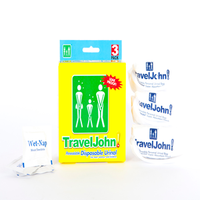 Travel Johns Disposable Urinal with Resealable Bag 3/Pack Pack