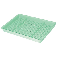 Autoplas Perforated Dental Tray, 205 x 300 x 30 mm, Green, Autoclavable, Each Each