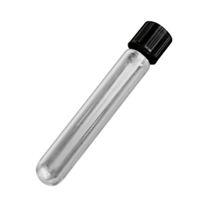 Test Tube, Glass, SVL Black Phenolic Recyclable Plastic Screw Cap, 22 x 200mm, 40/Pack Pack