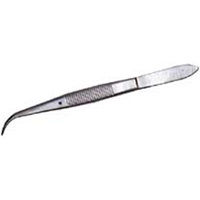 Livingstone Dissecting Forceps, Fine Curved End with Pin, 160mm, Each Each