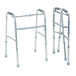 Walking Frame, Adjustable Folding Aluminium, 56cm Width, with Step by Step Function, Each Each