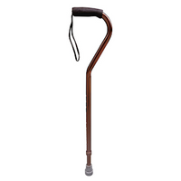Livingstone Walking Stick, Swan Neck, Aluminium, Bronze, Adjustable 78-100 cm, Each Each