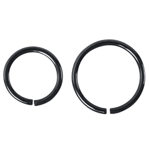 Yoop Continious Steel Ring, 16G x 8mm, Black, Each Each
