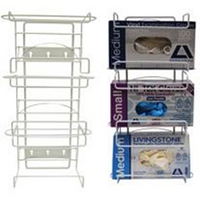 Triple Gloves Box Holder Dispenser, Powder Coated Iron Wire, 6/Carton Carton